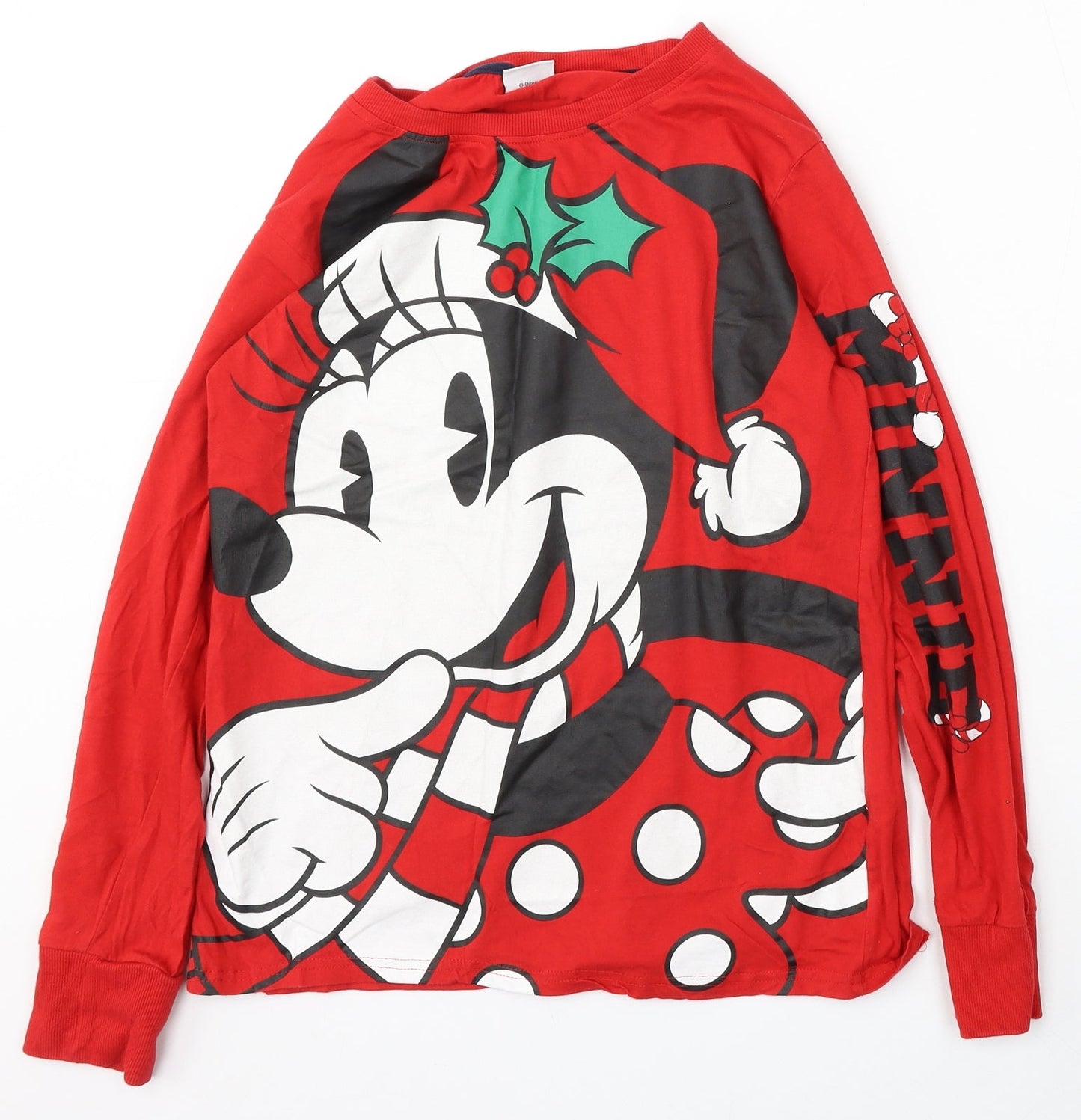 Womens UK Size M Disney Red Basic T-Shirt