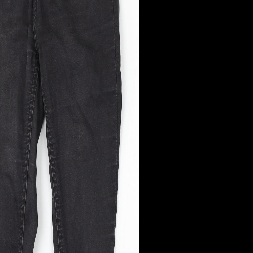New Look Womens Black  Cotton Skinny Jeans Size 8 L26 in Regular Button
