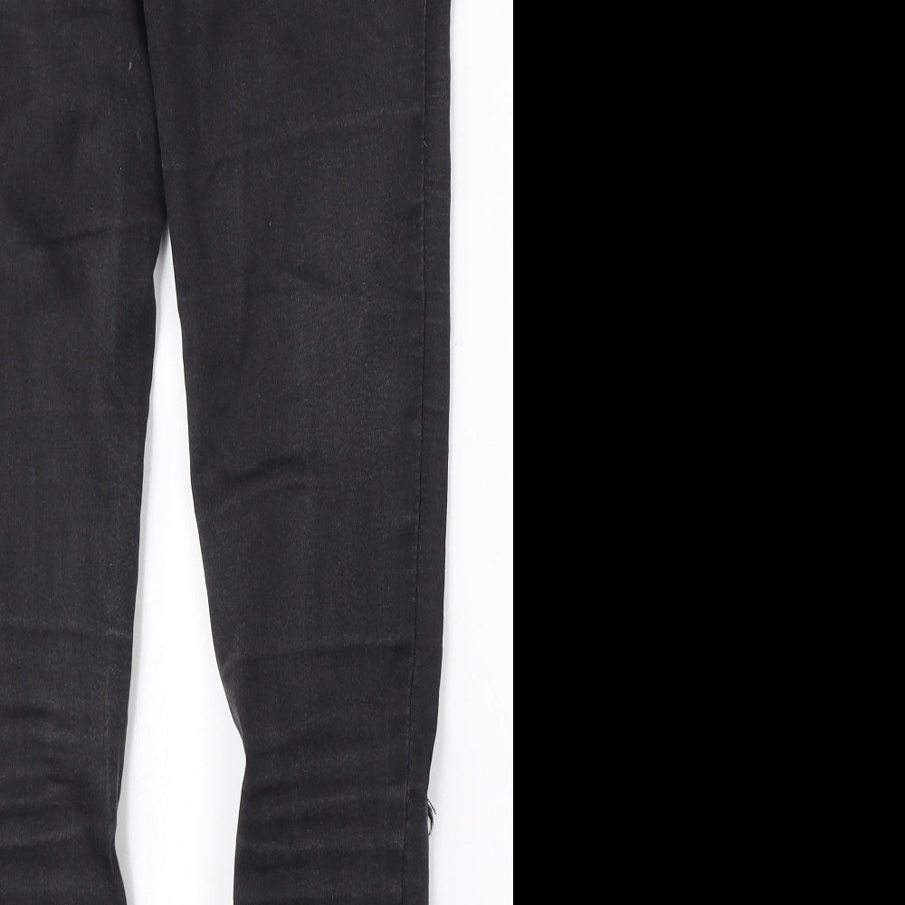 New Look Womens Black  Cotton Skinny Jeans Size 8 L26 in Regular Button