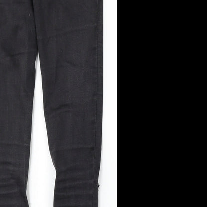 New Look Womens Black  Cotton Skinny Jeans Size 8 L26 in Regular Button