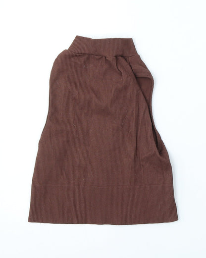 Womens UK Size L Stradivarius Brown Vest Jumper