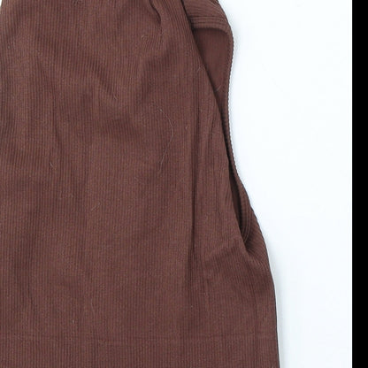 Womens UK Size L Stradivarius Brown Vest Jumper