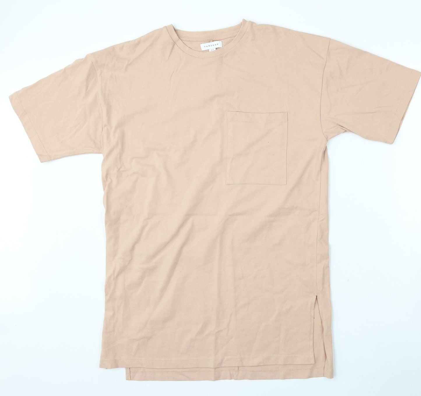 Womens UK Size 6 Topshop Pink Basic T-Shirt