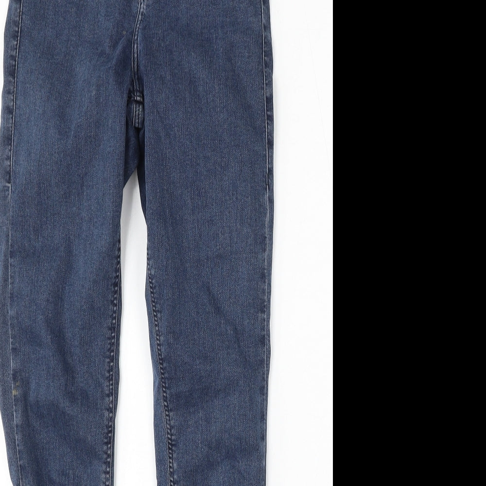 Topshop Womens Blue  Cotton Skinny Jeans Size 26 L32 in Regular
