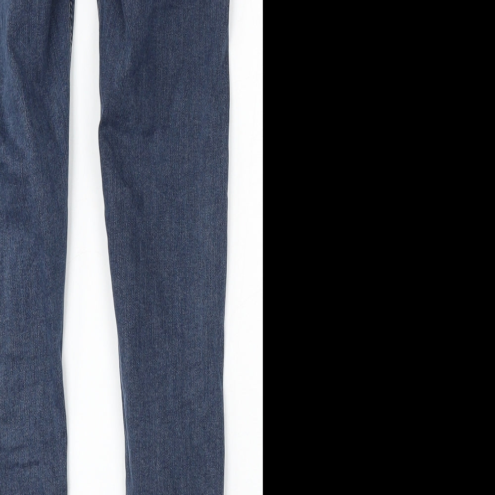 Topshop Womens Blue  Cotton Skinny Jeans Size 26 L32 in Regular