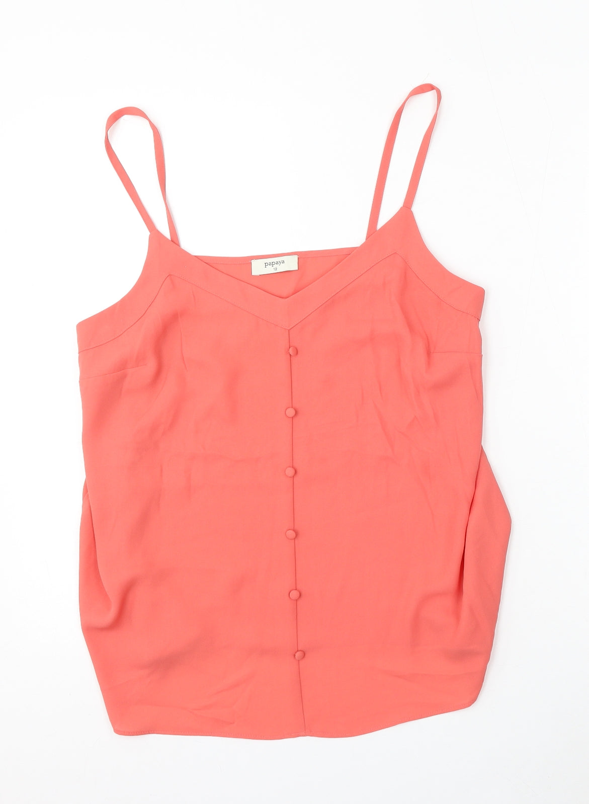 Matalan Womens Pink  Polyester Basic Blouse Size 12 Round Neck