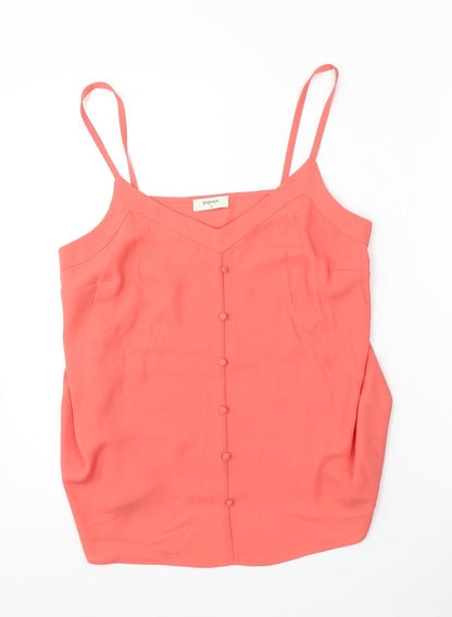 Matalan Womens Pink  Polyester Basic Blouse Size 12 Round Neck