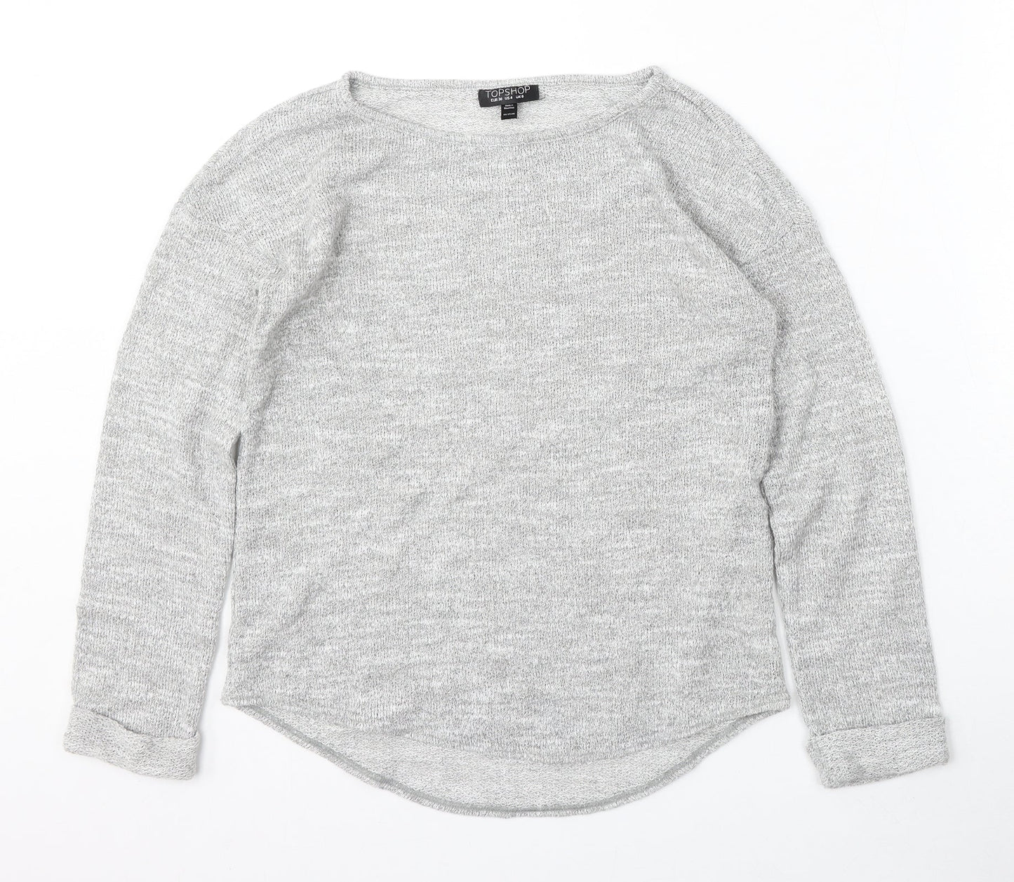 Womens UK Size 8 Topshop Grey Pullover Jumper