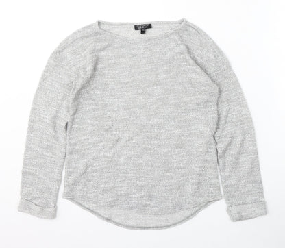 Womens UK Size 8 Topshop Grey Pullover Jumper