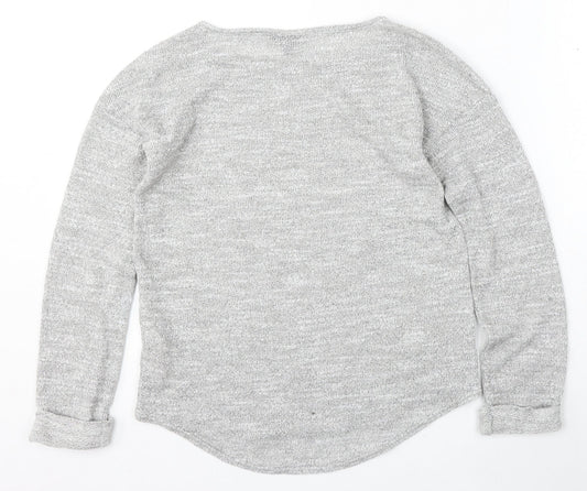 Womens UK Size 8 Topshop Grey Pullover Jumper