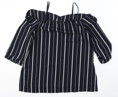 Womens UK Size 8 River Island Blue Basic Blouse