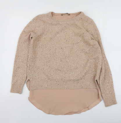Womens UK Size XS Oasis Pink Pullover Jumper