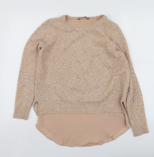 Womens UK Size XS Oasis Pink Pullover Jumper