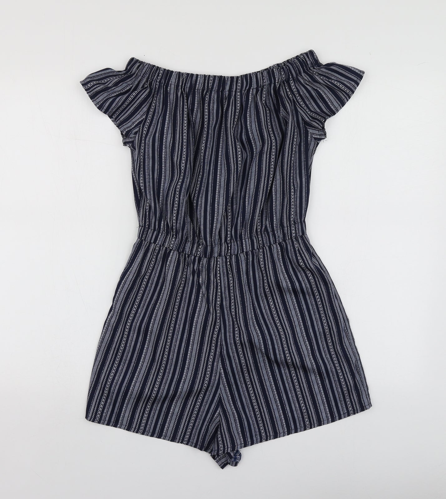 Atmosphere Womens Blue Striped Polyester Shorts One-Piece Size 8