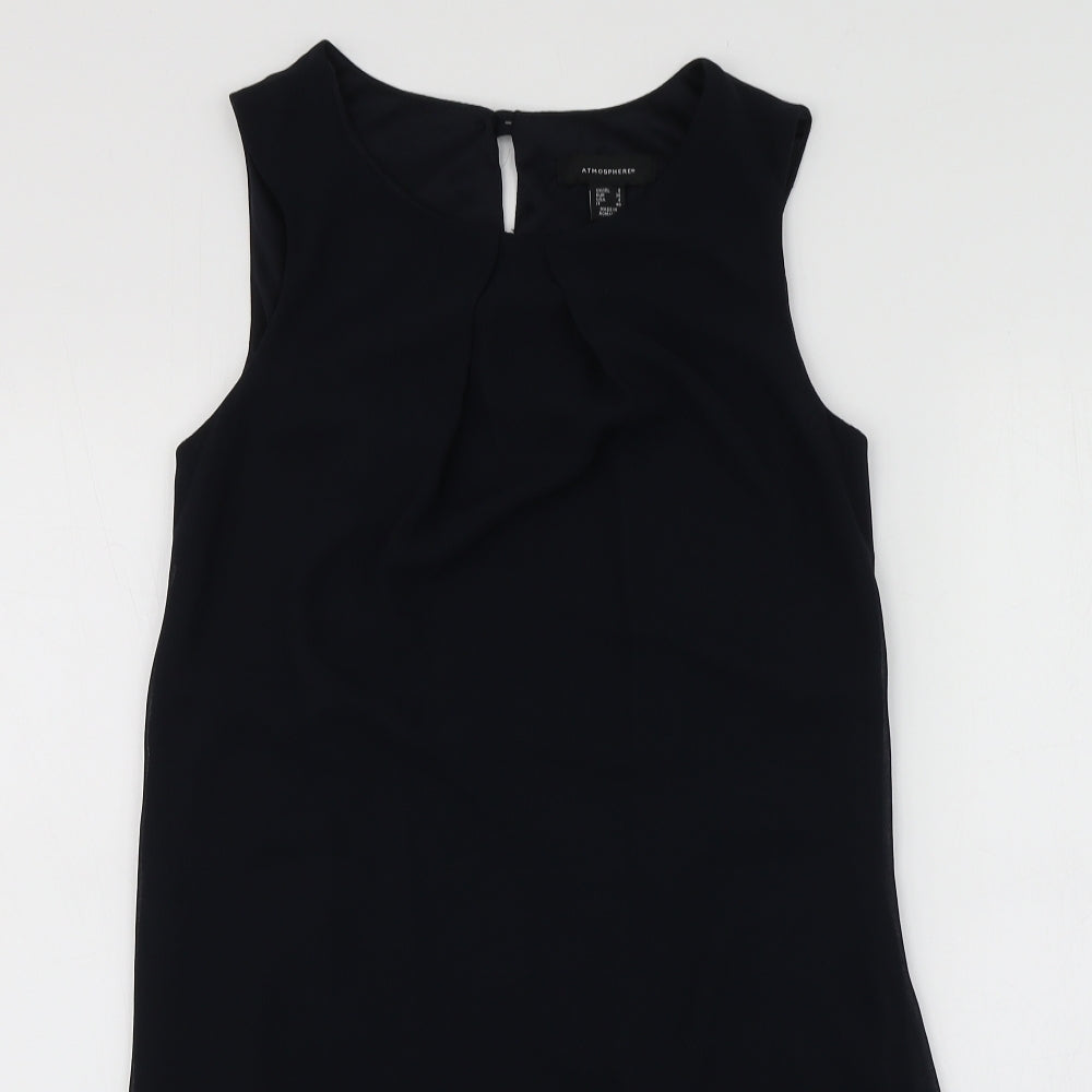 Atmosphere Womens Blue  Polyester A-Line  Size 8  Round Neck