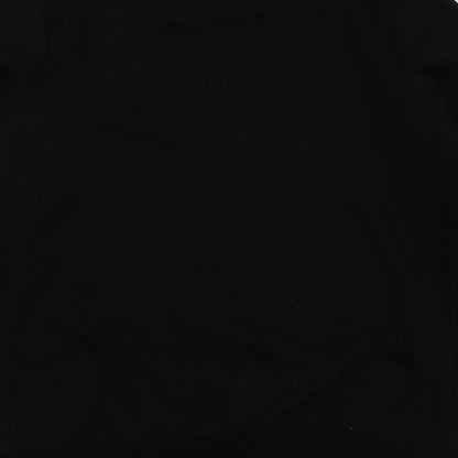 F&F Womens Black Geometric Polyester Pullover Hoodie Size 10