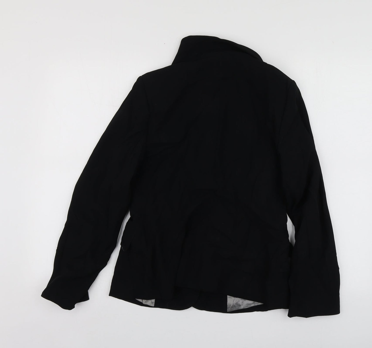 Wallis  Womens Black  Polyester Jacket Suit Jacket Size 10