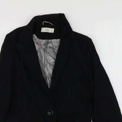 Wallis  Womens Black  Polyester Jacket Suit Jacket Size 10