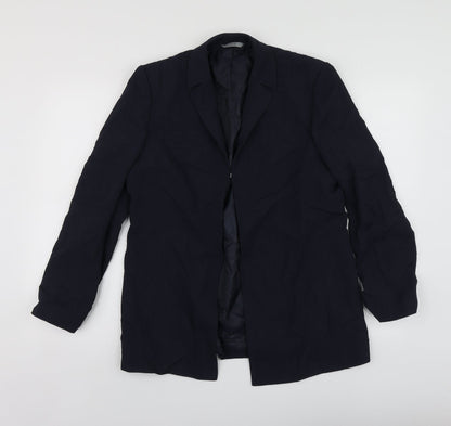 M&S Womens Blue  Polyester Jacket Suit Jacket Size L