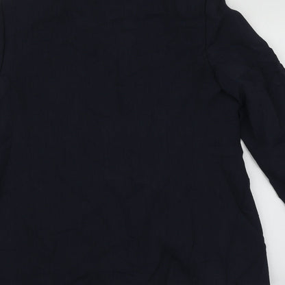 M&S Womens Blue  Polyester Jacket Suit Jacket Size L