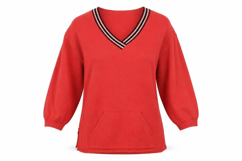 Womens UK Size 14 Afibel Orange Pullover Jumper