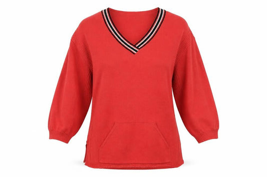 Womens UK Size 14 Afibel Orange Pullover Jumper