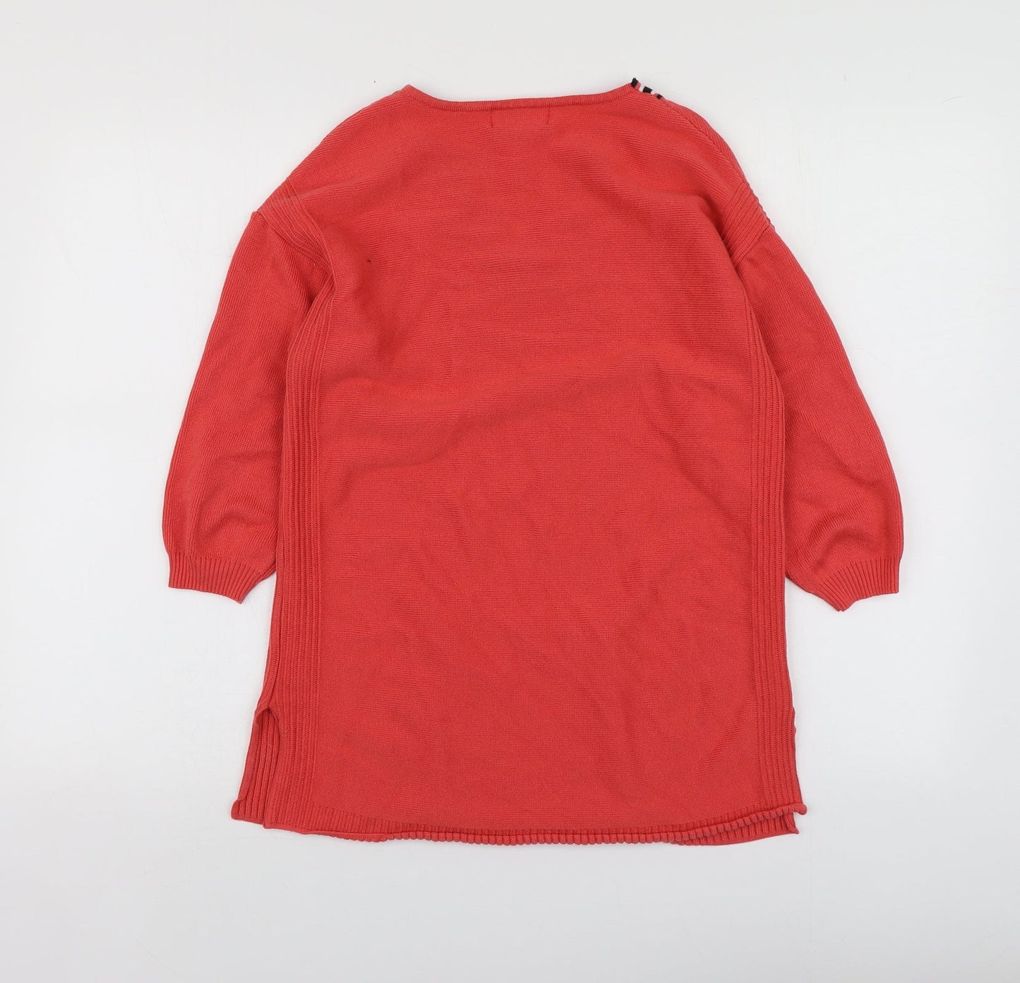 Womens UK Size 14 Afibel Orange Pullover Jumper