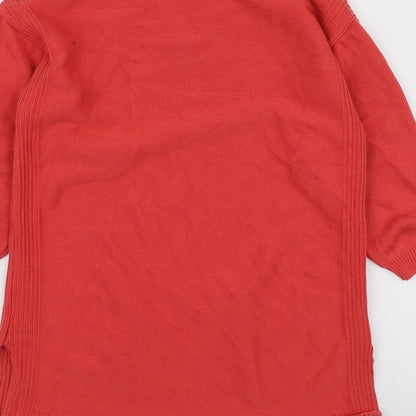 Womens UK Size 14 Afibel Orange Pullover Jumper