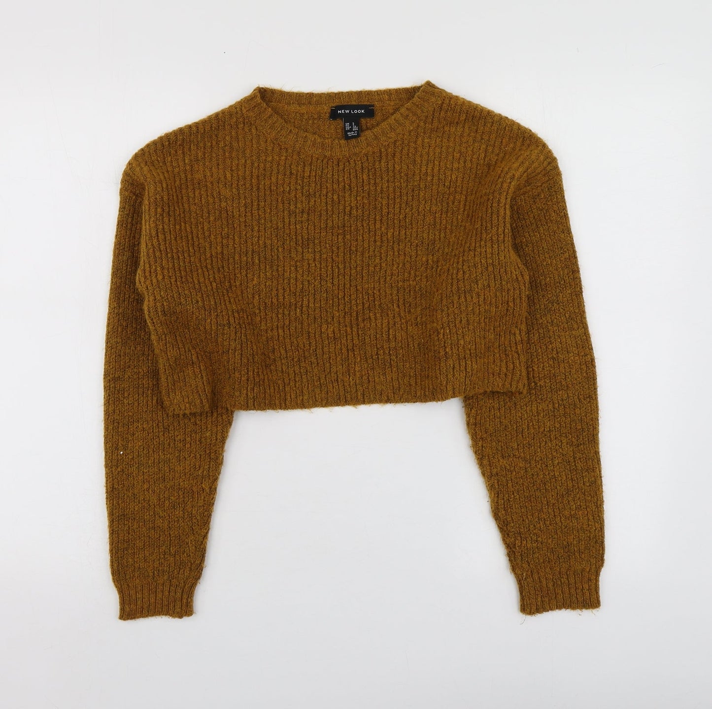 Womens UK Size S New Look Yellow Pullover Jumper