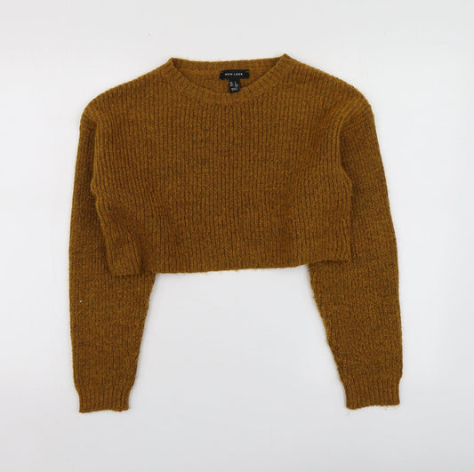 Womens UK Size S New Look Yellow Pullover Jumper