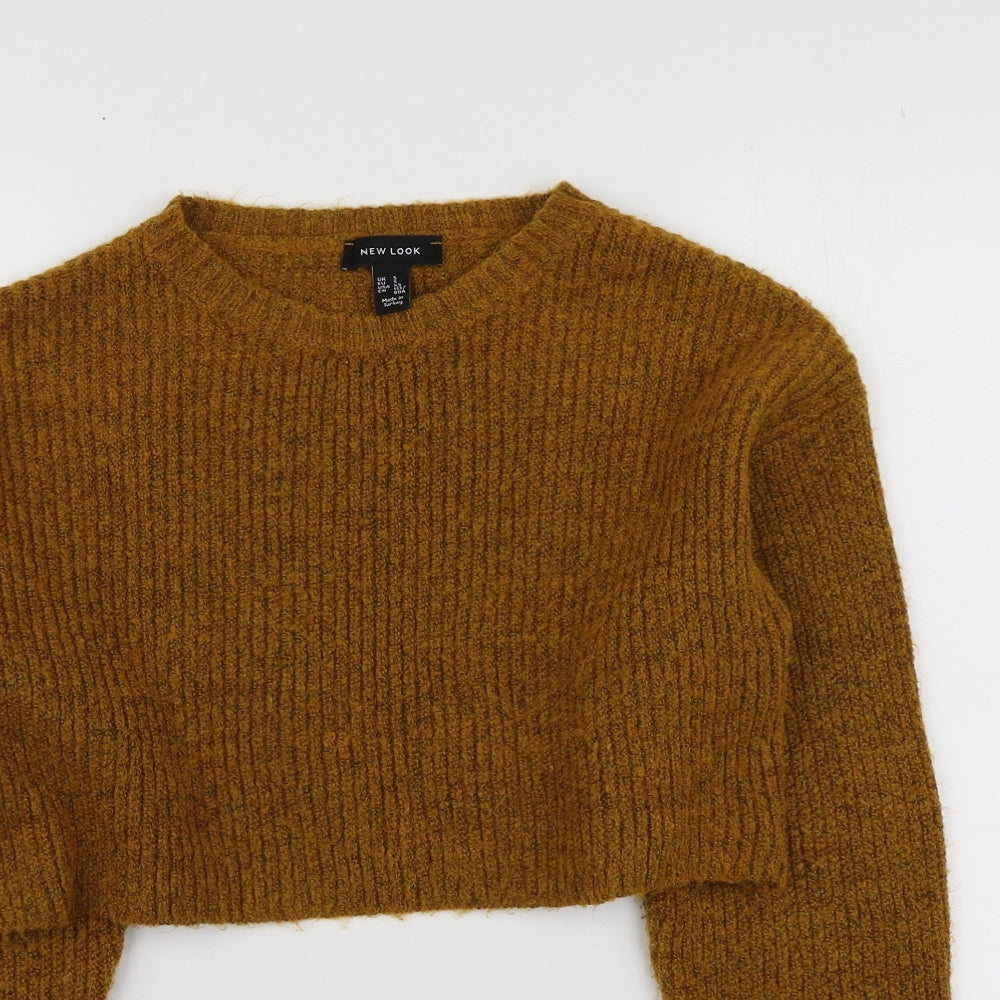 Womens UK Size S New Look Yellow Pullover Jumper