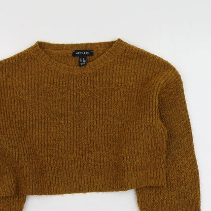 Womens UK Size S New Look Yellow Pullover Jumper