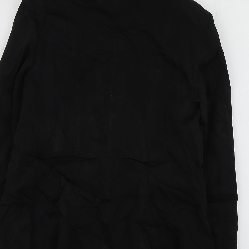 South Womens Black  Polyester Jacket Suit Jacket Size 14