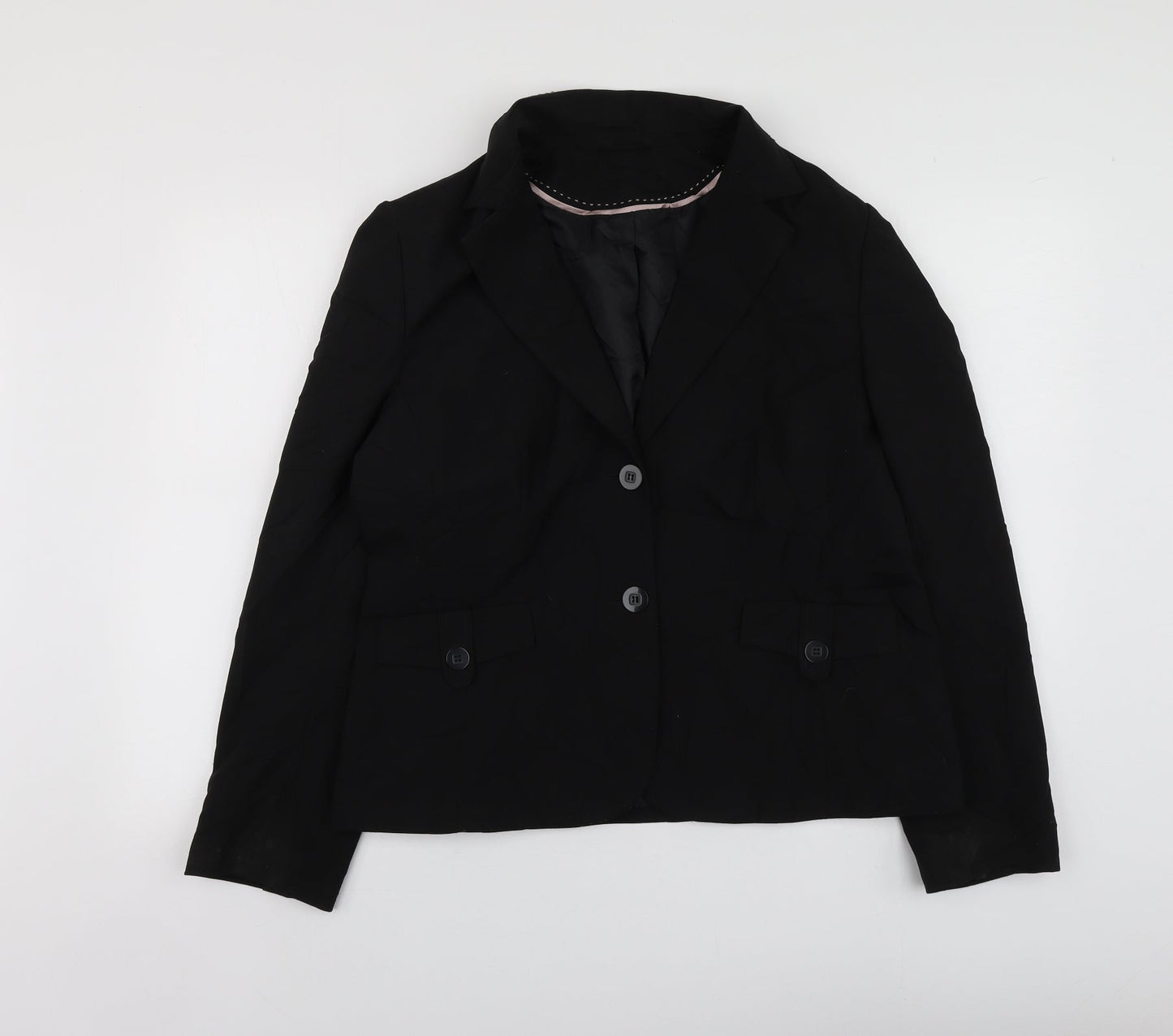 Dorothy Perkins Womens Black  Polyester Jacket Suit Jacket Size 10