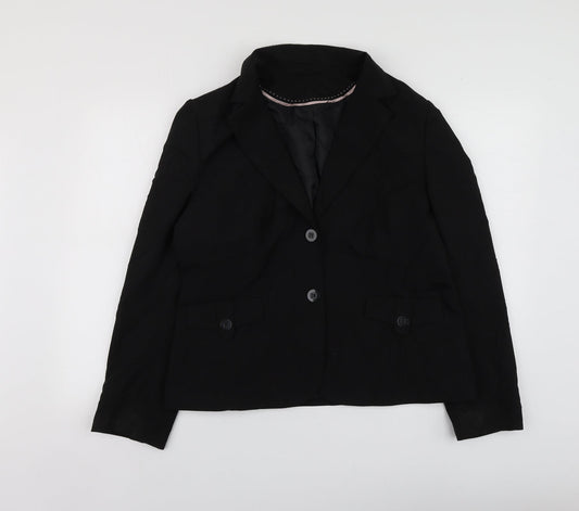 Dorothy Perkins Womens Black  Polyester Jacket Suit Jacket Size 10