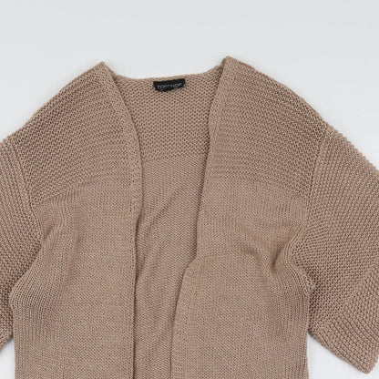 Womens UK Size 8 Topshop Beige Cardigan Jumper