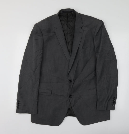 Mens UK Size M Blazer Regular Grey Suit Jacket