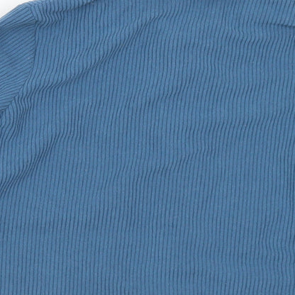 SheIn Boys Blue  Polyester Jersey Button-Up Size 4 Years Collared Button