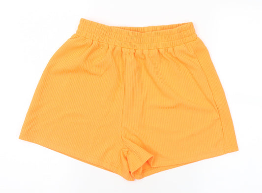 SheIn Womens Orange  Polyester Sweat Shorts Size XS L3 in Regular