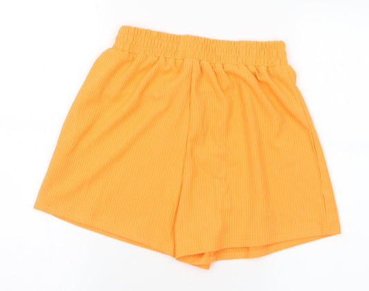 SheIn Womens Orange  Polyester Sweat Shorts Size XS L3 in Regular