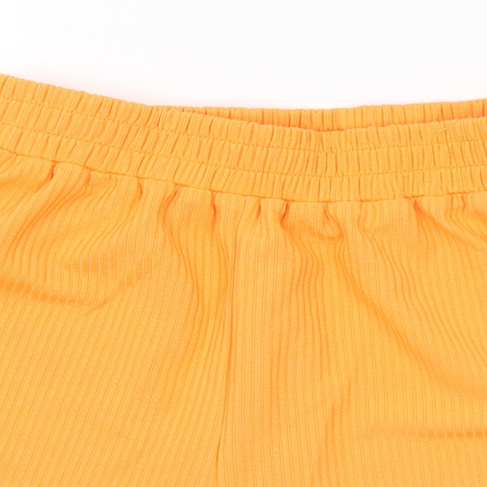 SheIn Womens Orange  Polyester Sweat Shorts Size XS L3 in Regular