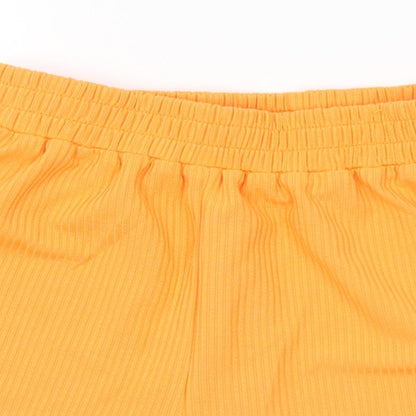 SheIn Womens Orange  Polyester Sweat Shorts Size XS L3 in Regular