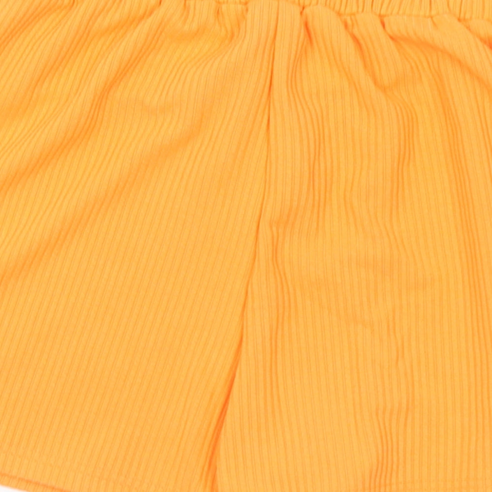 SheIn Womens Orange  Polyester Sweat Shorts Size XS L3 in Regular