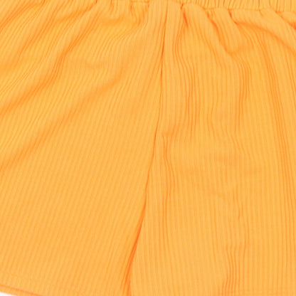 SheIn Womens Orange  Polyester Sweat Shorts Size XS L3 in Regular