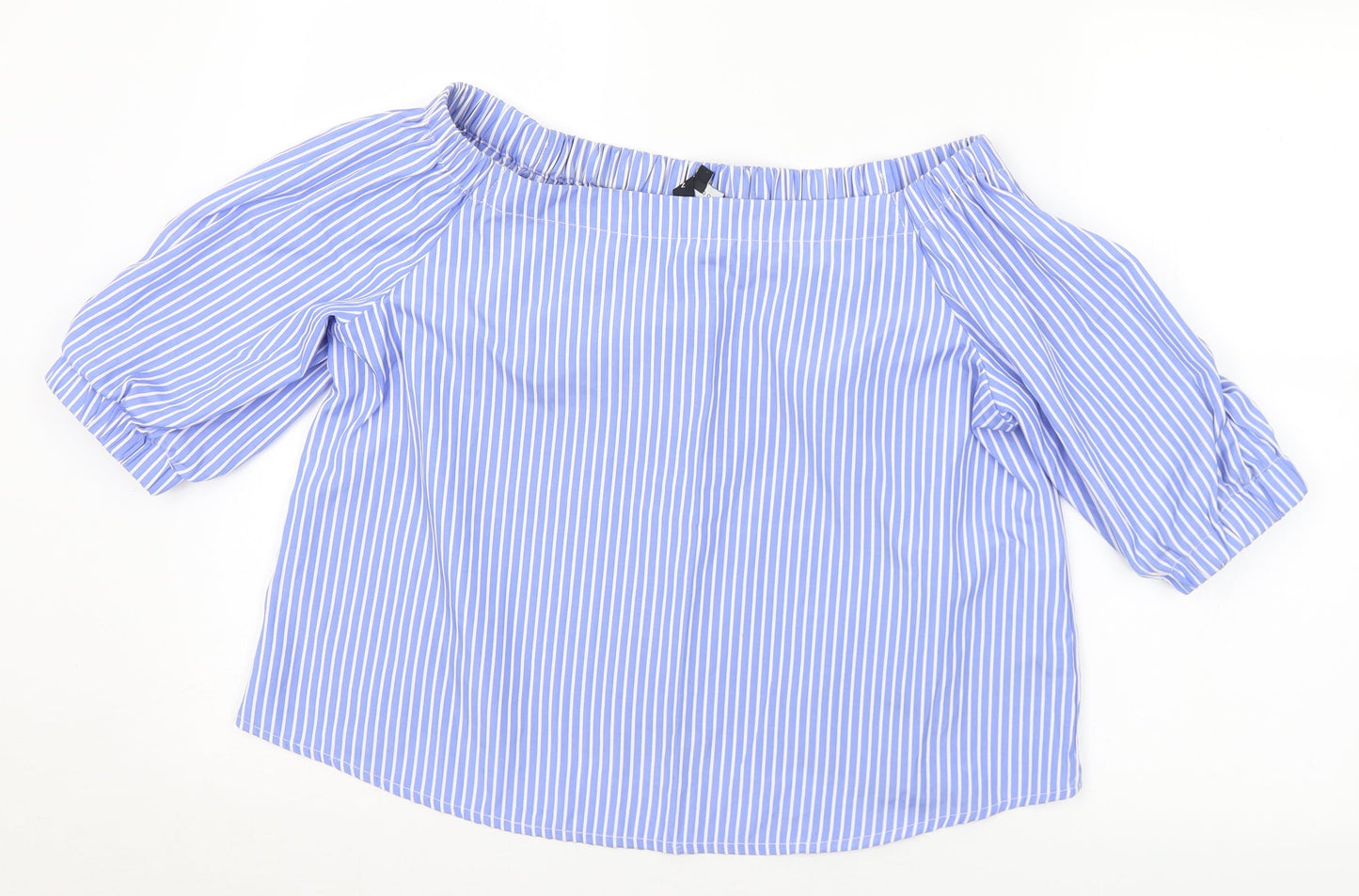 Womens UK Size 10 New Look Blue Basic T-Shirt