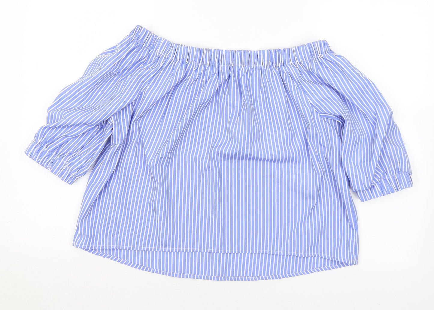 Womens UK Size 10 New Look Blue Basic T-Shirt