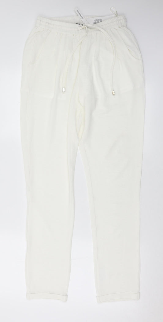 Womens UK Size 8 Glamorous Regular Fit Harem White Trousers