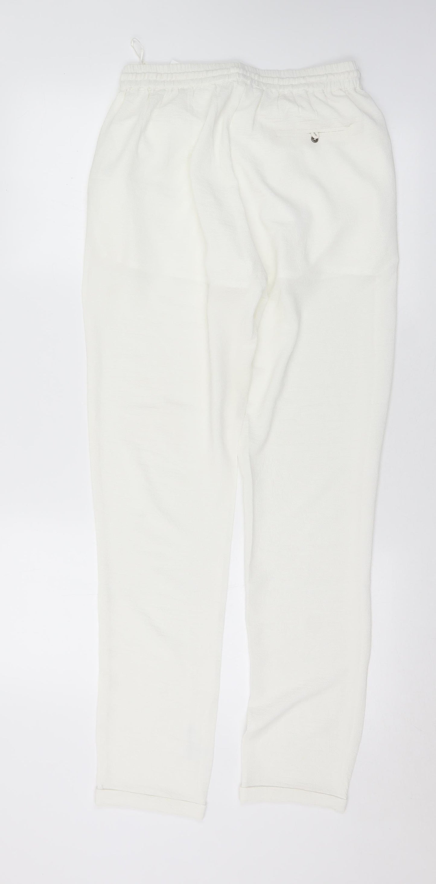 Womens UK Size 8 Glamorous Regular Fit Harem White Trousers
