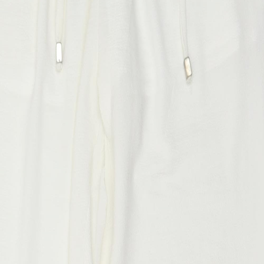 Womens UK Size 8 Glamorous Regular Fit Harem White Trousers