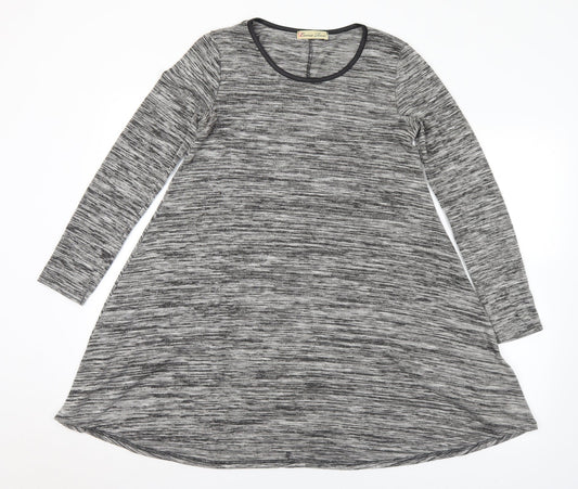 Womens UK Size 10 Cameo Grey Tunic Jumper